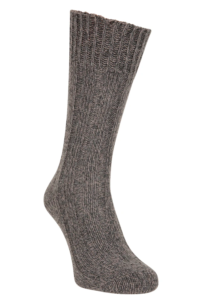 Chunky Mens Cable Wool Socks