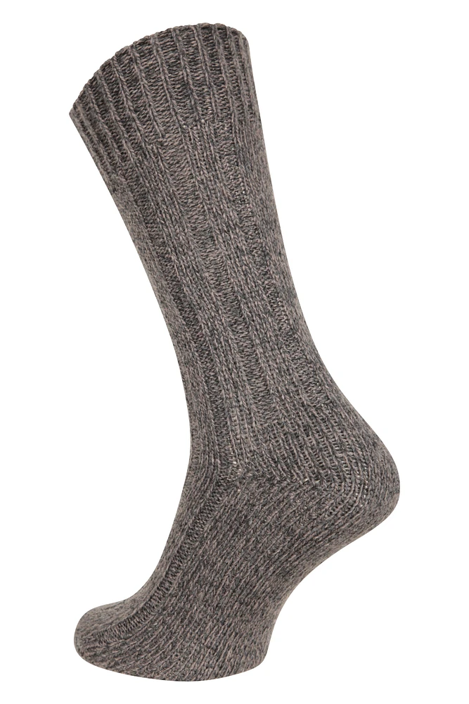 Chunky Mens Cable Wool Socks