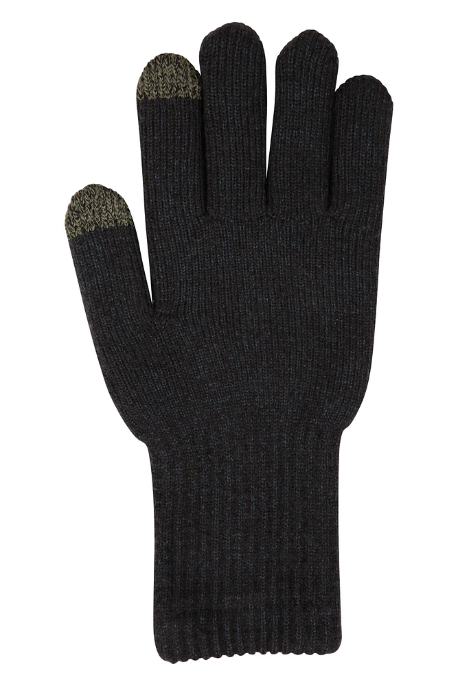 Mens Knitted Waterproof Grip Gloves