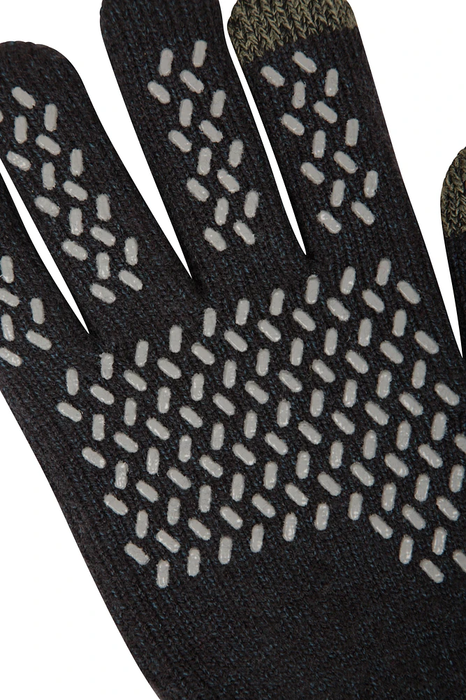 Mens Knitted Waterproof Grip Gloves
