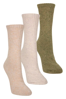 Outdoor Womens Merino Mid-Calf Socks 3-Pack