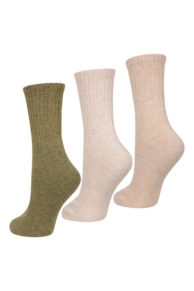Outdoor Womens Merino Mid-Calf Socks 3-Pack
