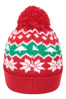 Xmas Gingerbread Kids Pom Beanie