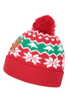 Xmas Gingerbread Kids Pom Beanie