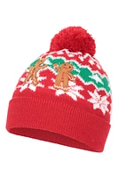 Xmas Gingerbread Kids Pom Beanie