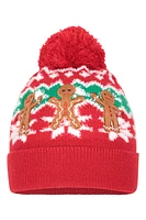 Xmas Gingerbread Kids Pom Beanie