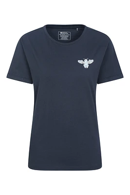 Floral Bee Womens Loose Fit T-Shirt