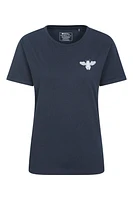 Floral Bee Womens Loose Fit T-Shirt