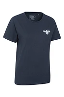 Floral Bee Womens Loose Fit T-Shirt