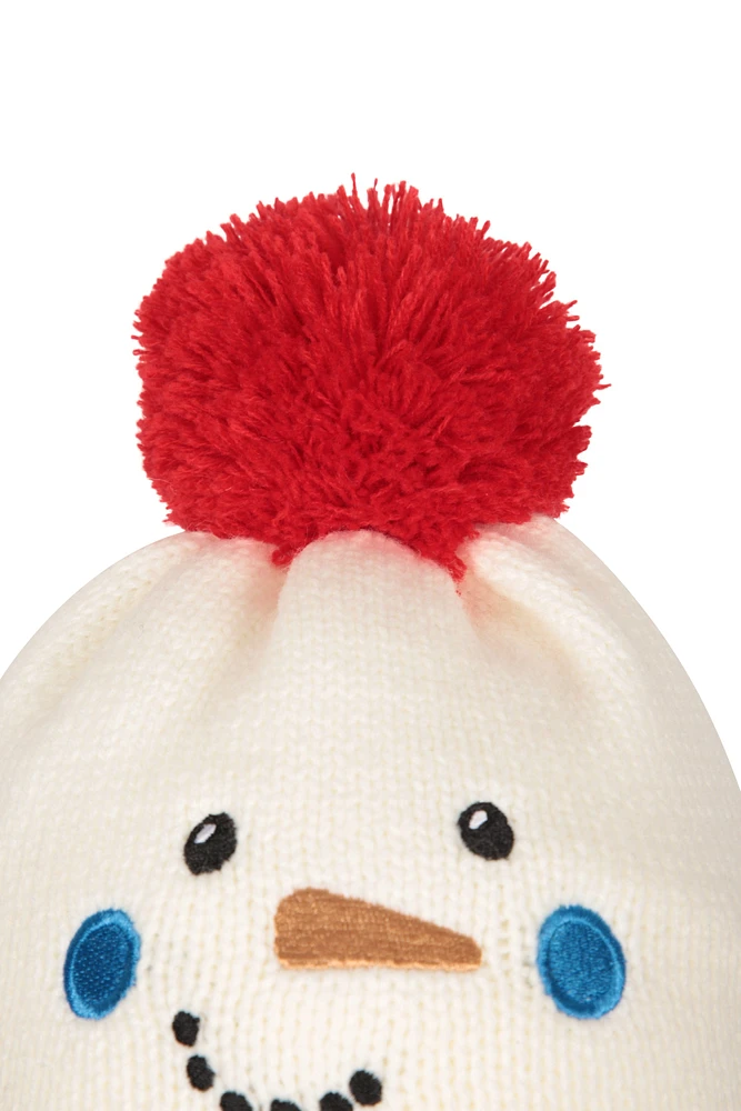 Snowman Kids Pom Beanie