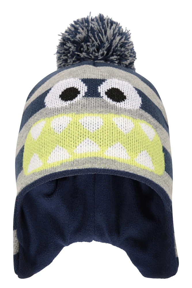 Monster Kids Fleece Lined Trapper Hat