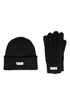 Thinsulate Fleece Lined Mens Hat & Glove Set