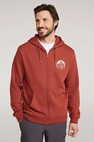 Adventure Mens Mountain Graphic Full Zip Hoodie
