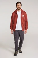 Adventure Mens Mountain Graphic Full Zip Hoodie
