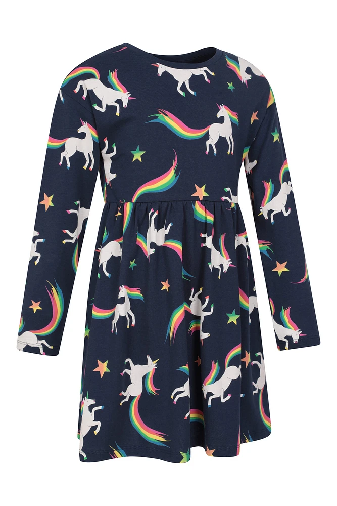 Mountain Essentials Lora Kids Printed Long Sleeve Dress