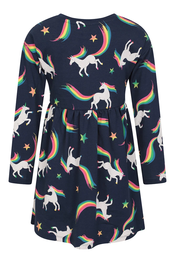 Mountain Essentials Lora Kids Printed Long Sleeve Dress