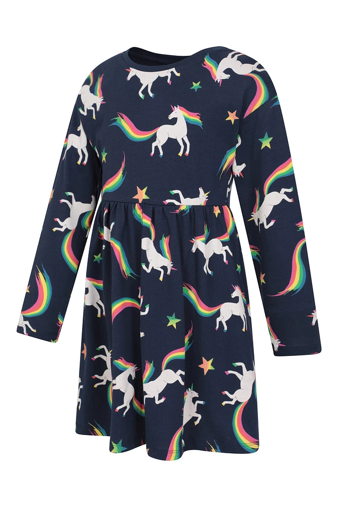 Mountain Essentials Lora Kids Printed Long Sleeve Dress