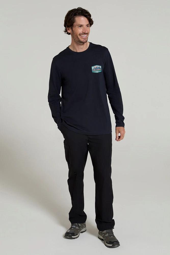 Mountain Badge Mens Long Sleeve Top