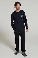 Mountain Badge Mens Long Sleeve Top