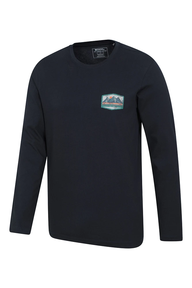 Mountain Badge Mens Long Sleeve Top