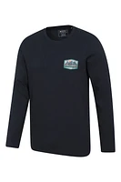 Mountain Badge Mens Long Sleeve Top