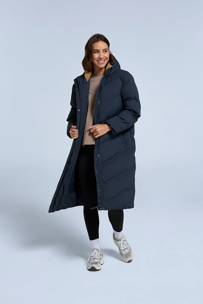 Cocoon Womens Borg Lined Padded Coat