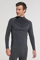 Ventina Mens Seamless Zip Neck Base Layer