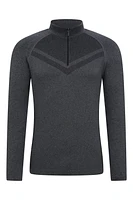 Ventina Mens Seamless Zip Neck Base Layer