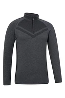 Ventina Mens Seamless Zip Neck Base Layer