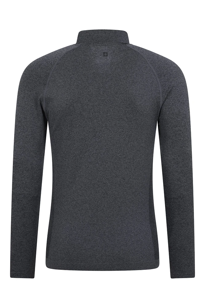 Ventina Mens Seamless Zip Neck Base Layer