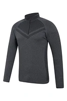 Ventina Mens Seamless Zip Neck Base Layer