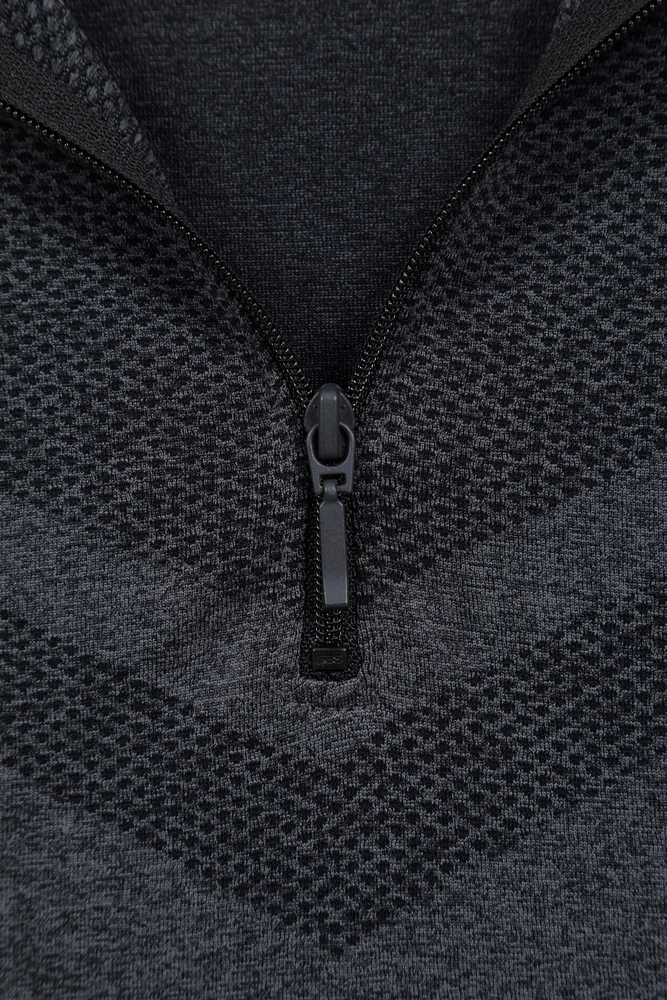 Ventina Mens Seamless Zip Neck Base Layer