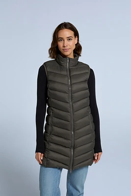 Frankie Womens Padded Longline Gilet