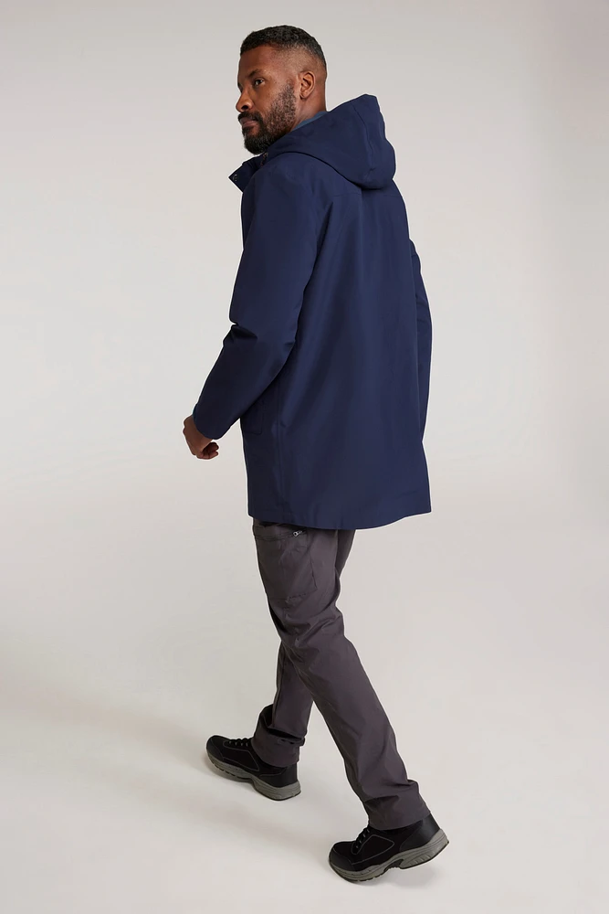 Foxtail Mens Waterproof Long Fleece Lined Jacket