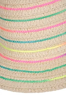Rainbow Kids Straw Summer Hat