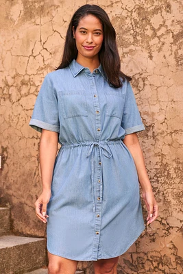 Ronda Womens Chambray Dress