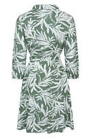 Porto Womens Woven Button-Through Shirt Dress