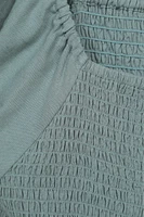 Cadiz Womens Full Sleeve Shirred Dress