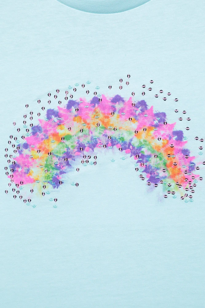 Sequin Rainbow Kids Tee