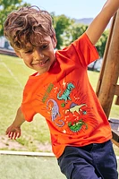 Glow The Dark Space Dino Kids Tee