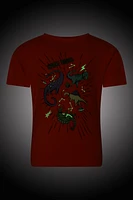 Glow The Dark Space Dino Kids Tee