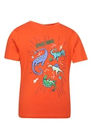 Glow The Dark Space Dino Kids Tee