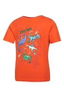 Glow The Dark Space Dino Kids Tee