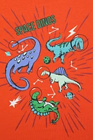 Glow The Dark Space Dino Kids Tee