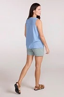 Tuscany Womens Chambray Sleeveless Shirt
