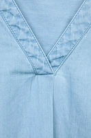 Tuscany Womens Chambray Sleeveless Shirt