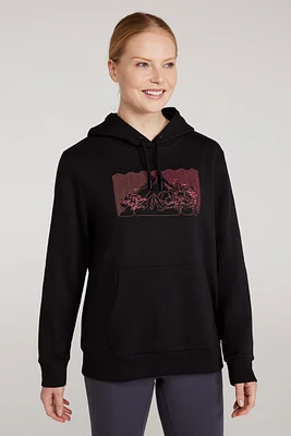 Printed Womens Ombre Mountain Hoodie