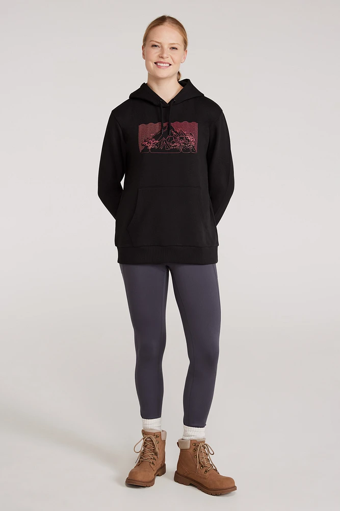 Printed Womens Ombre Mountain Hoodie