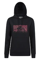 Printed Womens Ombre Mountain Hoodie