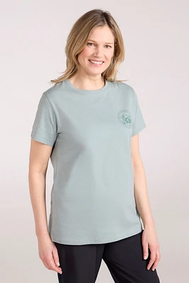 Printed Womens Mountain Relaxed Fit T-Shirt